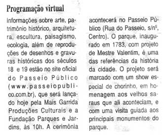 Coluna Gazeta do Rio - Cultura & Lazer - GAZETA MERCANTIL